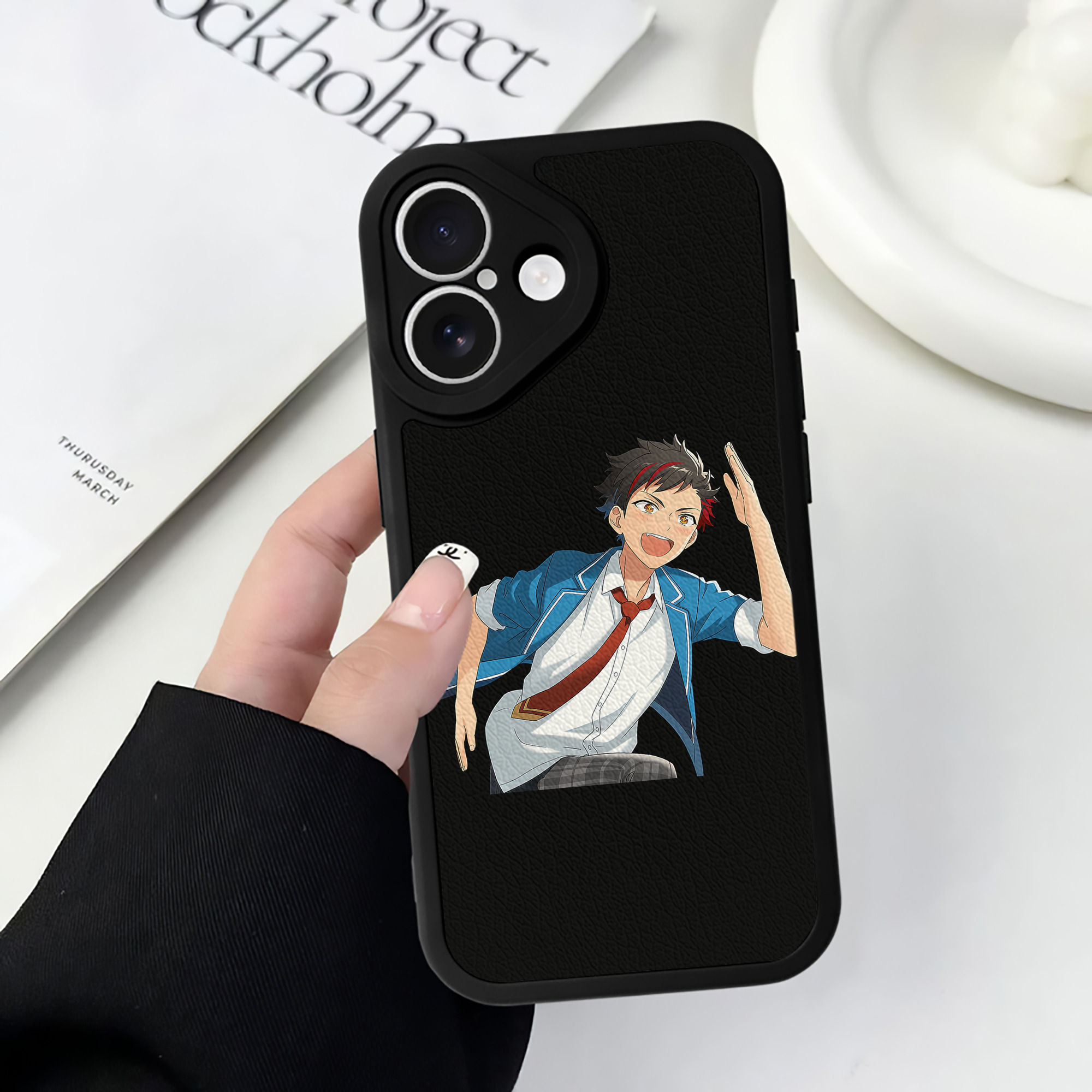 （画像用） あんさんぶるスターズ! Ensemble Stars 【iPhone 16シリーズ対応】シリコンスマホケース（レザー調） 材質：シリコン